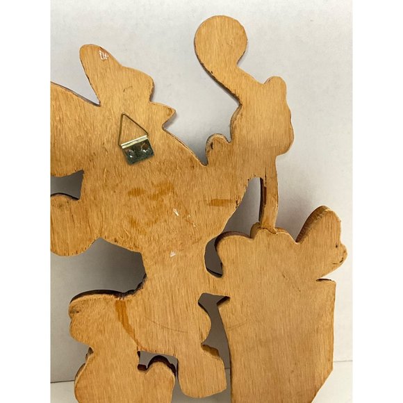 Pair of Disney Minnie Mouse Playing Instrument, Donald Duck Dancing, Wood Intars - Picture 12 of 16